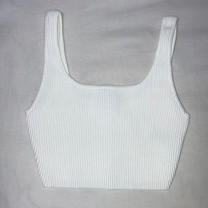 babaton aritzia sculpt knit square neck in white !!